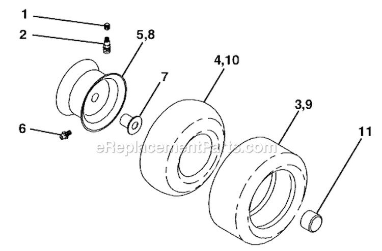 Page H Diagram and Parts List for WE12538M  Weed Eater Lawn Tractor